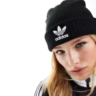 Adidas Originals 阿迪达斯黑色针织冷帽