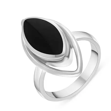 W Hamond 惠特比煤玉马眼形开口戒指