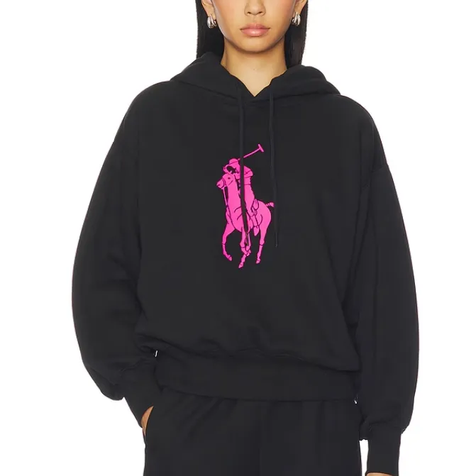 POLO RALPH LAUREN 拉夫劳伦粉马徽标连帽卫衣
