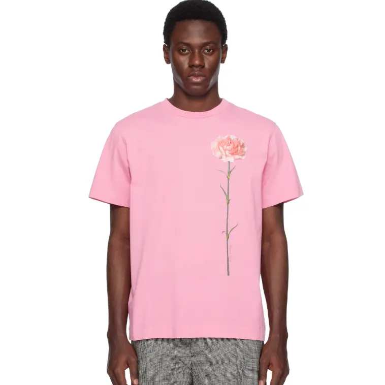 Simone Rocha 粉色 Carnation Print T 恤