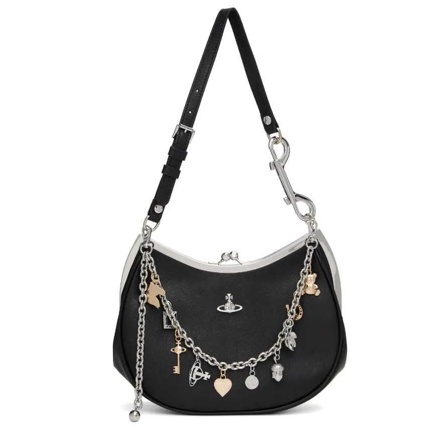 Vivienne Westwood 黑色 Charm Frame 单肩包