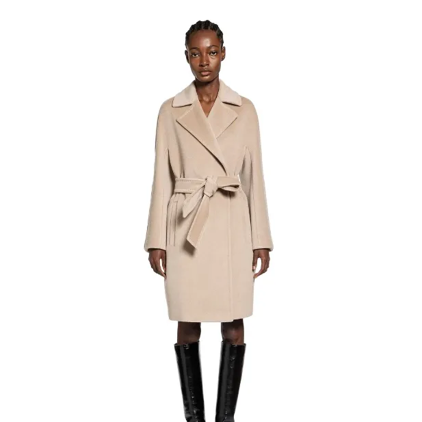 MAX MARA 浅褐色系带大衣