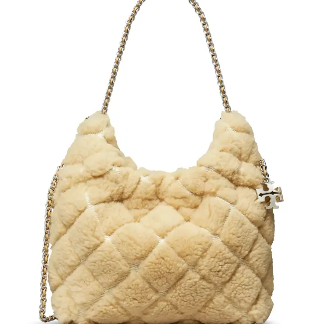 Tory Burch 汤丽柏琦 Mini Fleming 羊毛单肩包