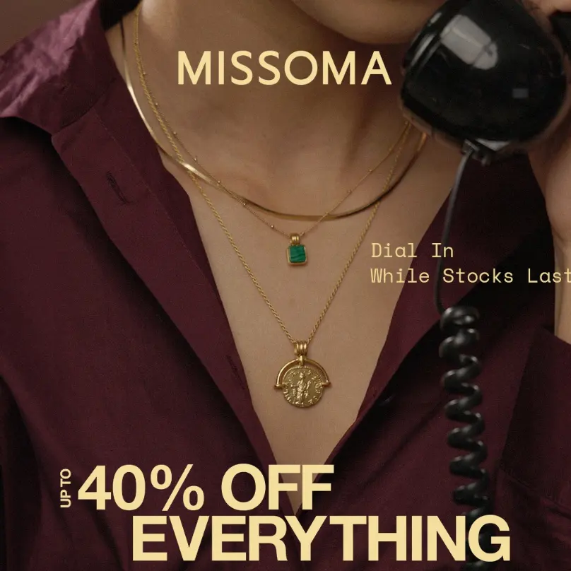 Missoma UK： 中古风精美饰品热卖 解锁叠戴美学