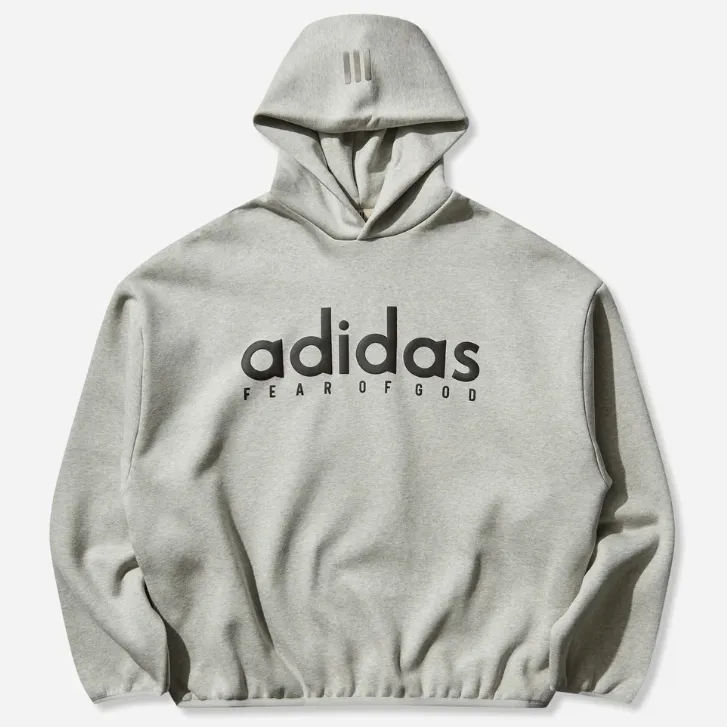 Adidas 阿迪达斯 x Fear of God 灰色抓绒连帽卫衣