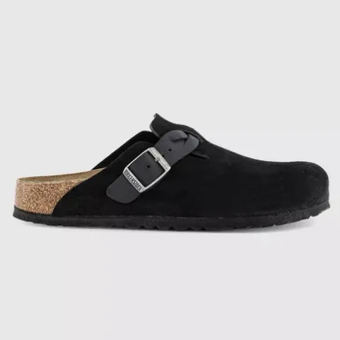 BIRKENSTOCK 勃肯 Boston 黑色穆勒鞋
