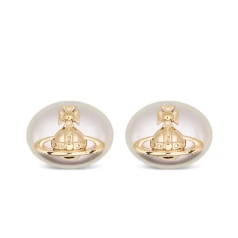 Vivienne Westwood 西太后珍珠土星徽标耳钉