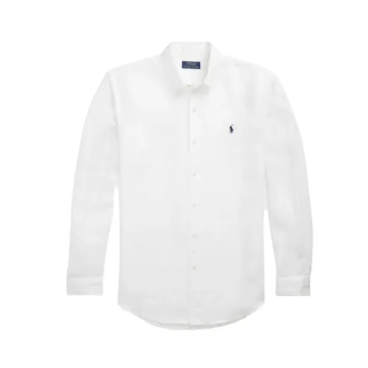Polo Ralph Lauren 拉夫劳伦白色亚麻衬衫