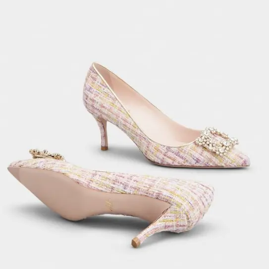 Tessabit US：Roger Vivier 奢雅礼遇 蕾丝方扣芭蕾鞋$397