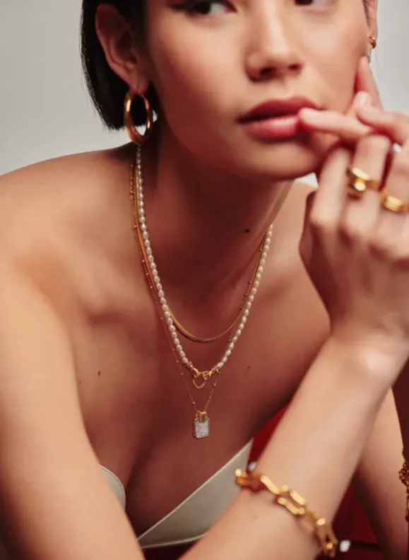 Missoma  白母贝吊坠项链