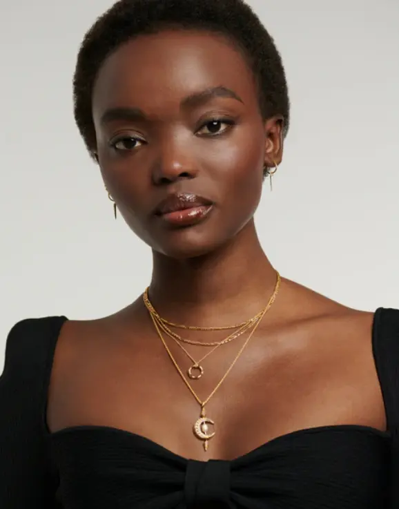 Missoma  Harris Reed 弯月垂坠项链