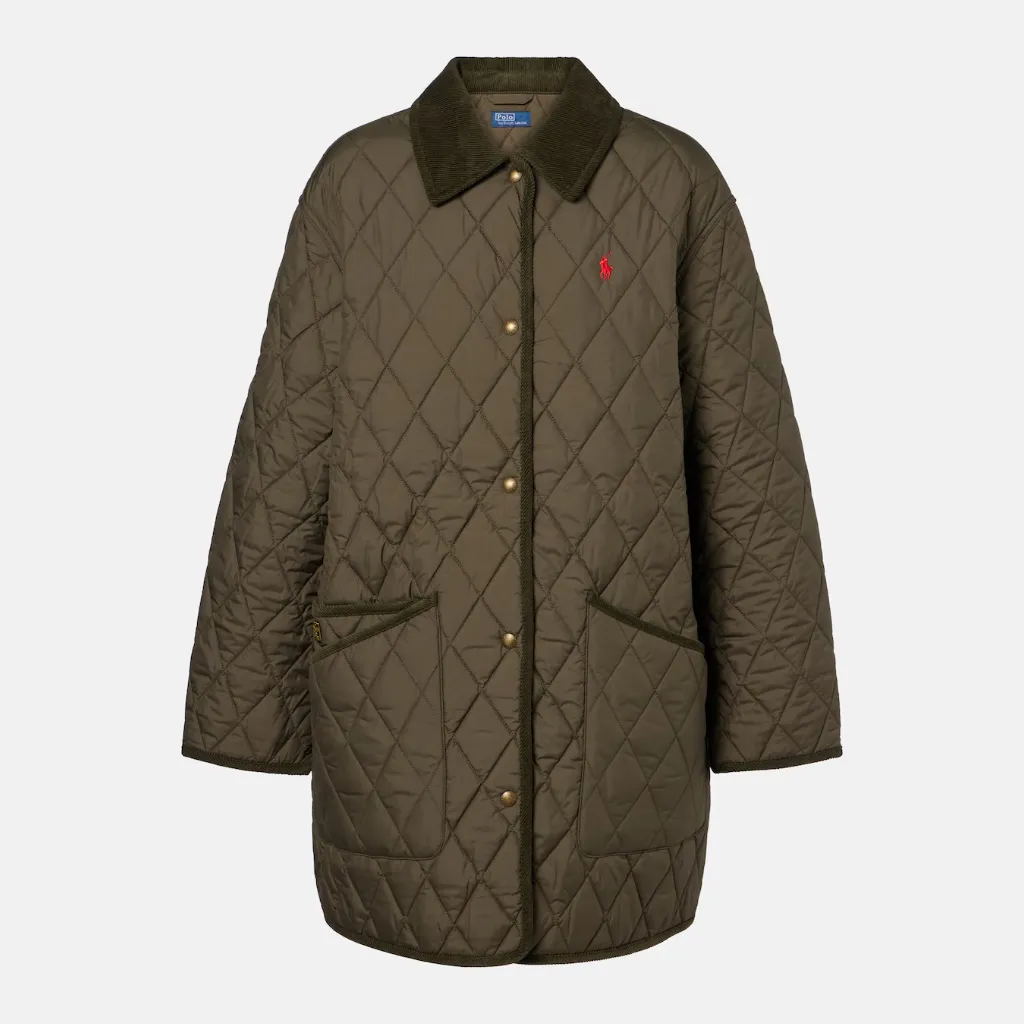 POLO RALPH LAUREN 拉夫劳伦绿色绗缝棉服