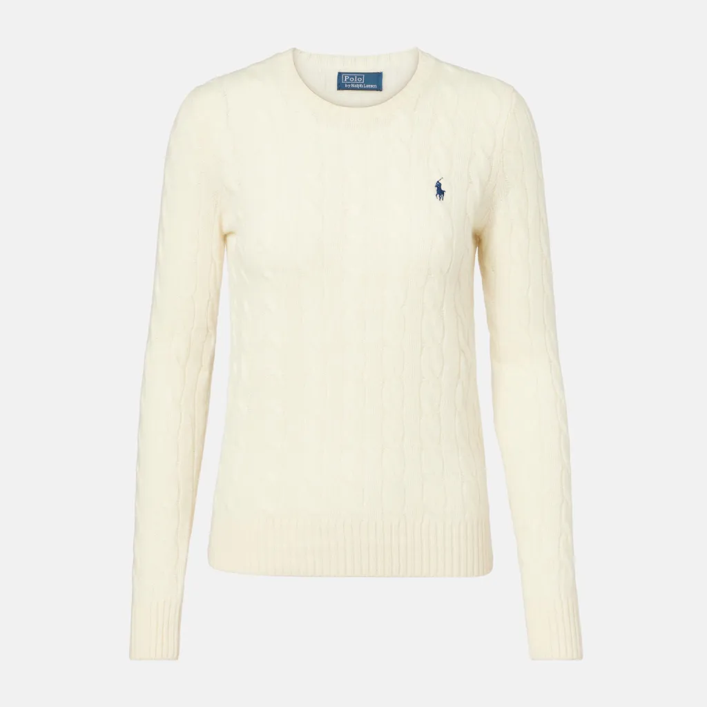 POLO RALPH LAUREN 拉夫劳伦奶白色绞花毛衣