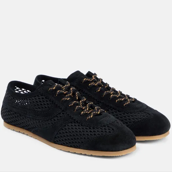 DRIES VAN NOTEN 黑色网眼德训鞋