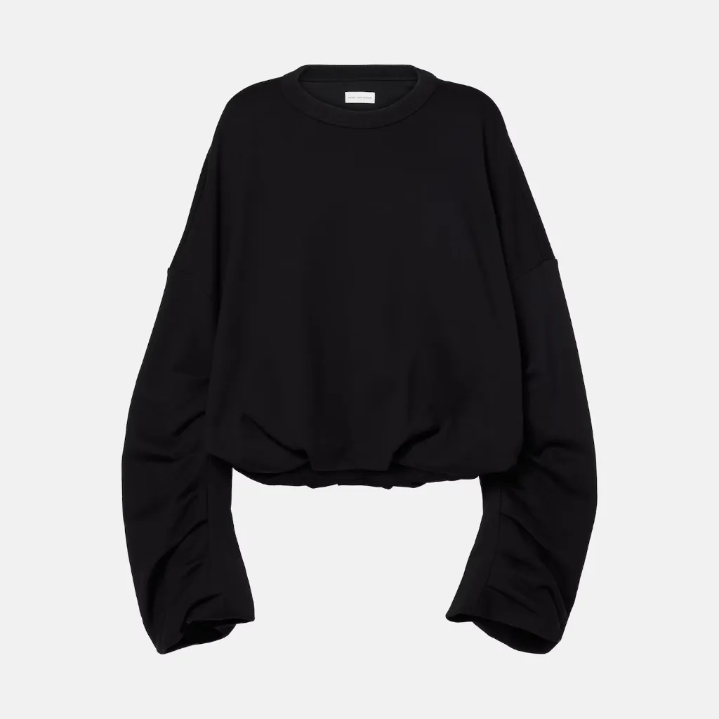 DRIES VAN NOTEN 黑色棉质卫衣