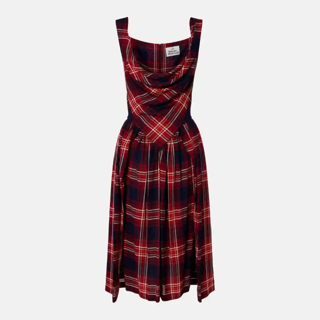 上新！VIVIENNE WESTWOOD 西太后 Sunday 红色格纹连衣裙