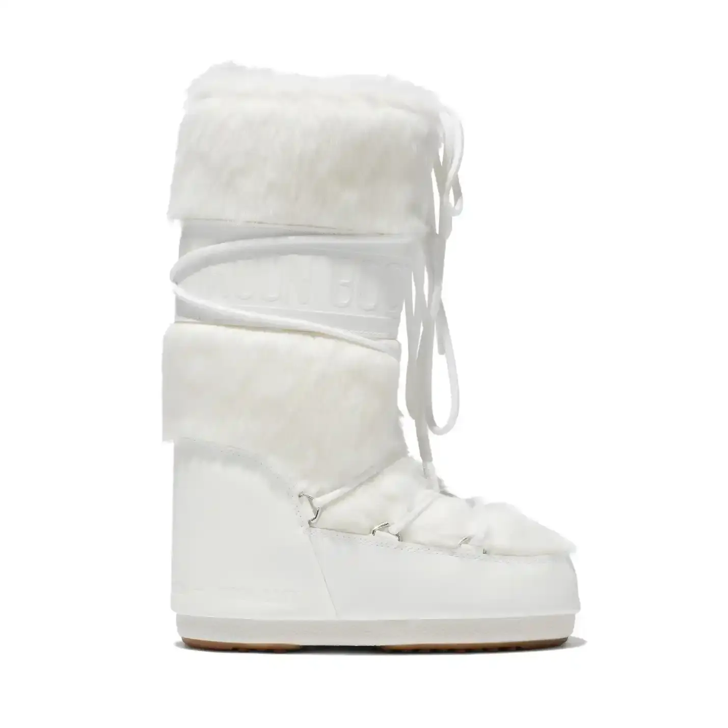 MOON BOOT 白色毛毛高筒靴