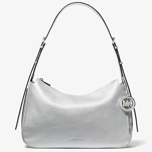 新色！Michael Kors Nolita 中号 银色单肩包