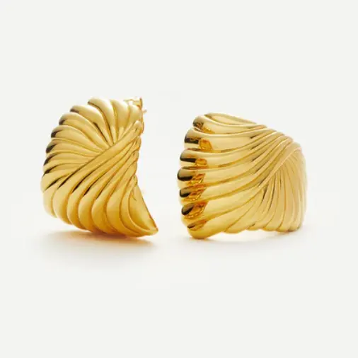 Sienna Miller 同款！Missoma 波纹超大耳钉