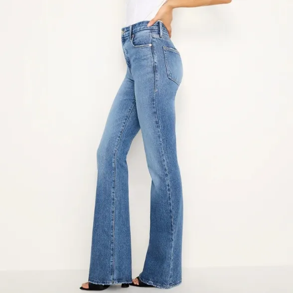 Good American 经典修身喇叭裤