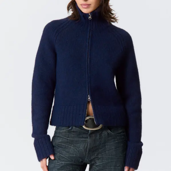 Weekday 柔软针织修身拉链开衫