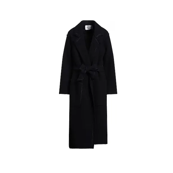 MAX MARA 黑色系带大衣
