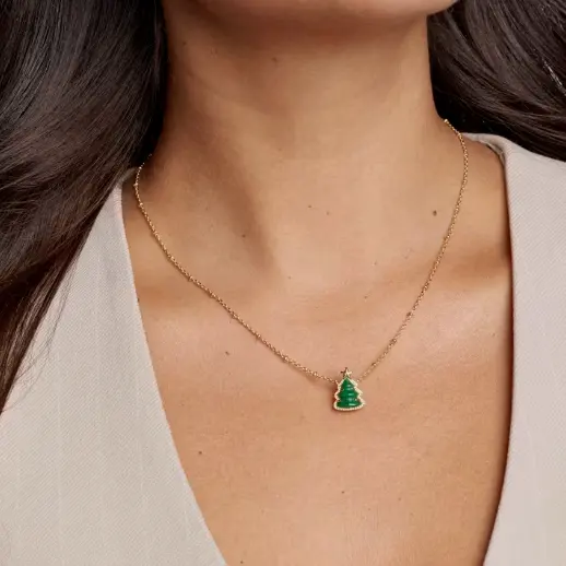 Kendra Scott 圣诞树吊坠项链