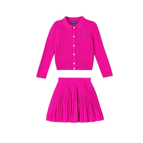 POLO RALPH LAUREN 拉夫劳伦大童款针织开衫+半裙套装