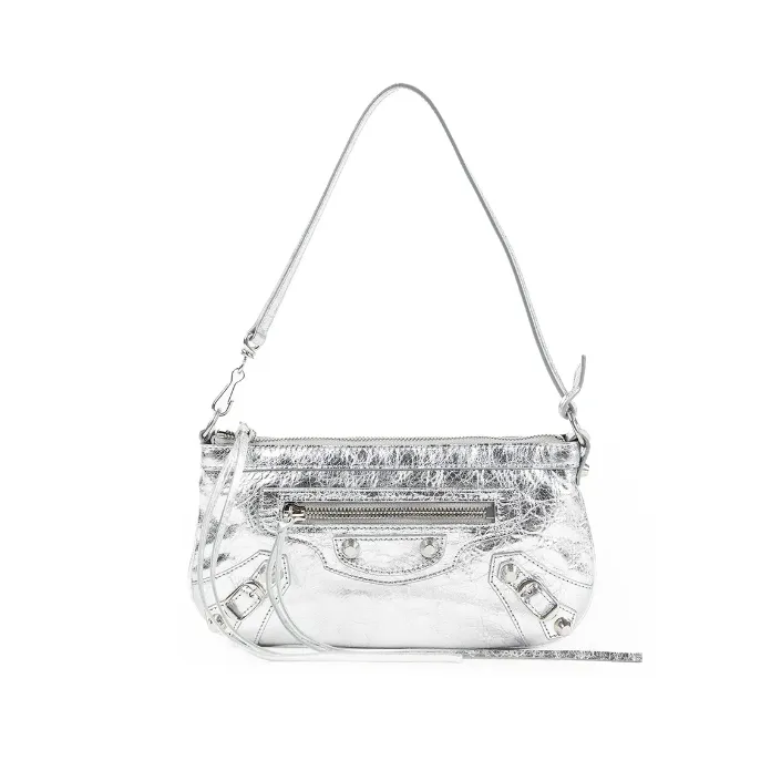 BALENCIAGA 巴黎世家 Le City 银色单肩包