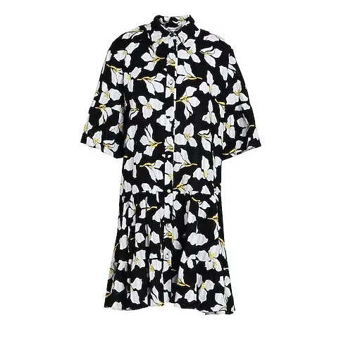 DVF 黑色花卉印花连衣裙