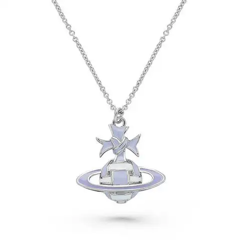 Vivienne Westwood 蓝丝带立体项链
