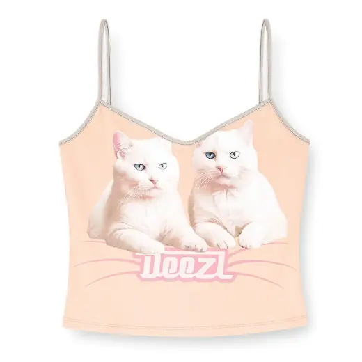 Diesel 猫咪印花吊带