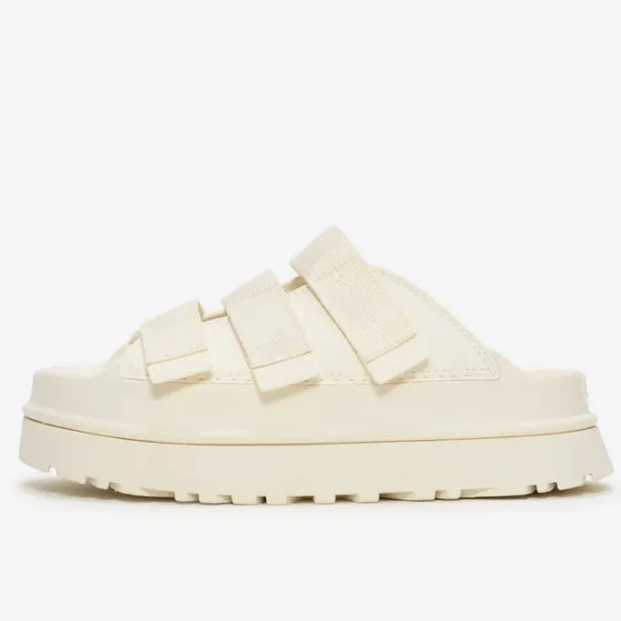 UGG GoldenGlow 白色厚底拖鞋