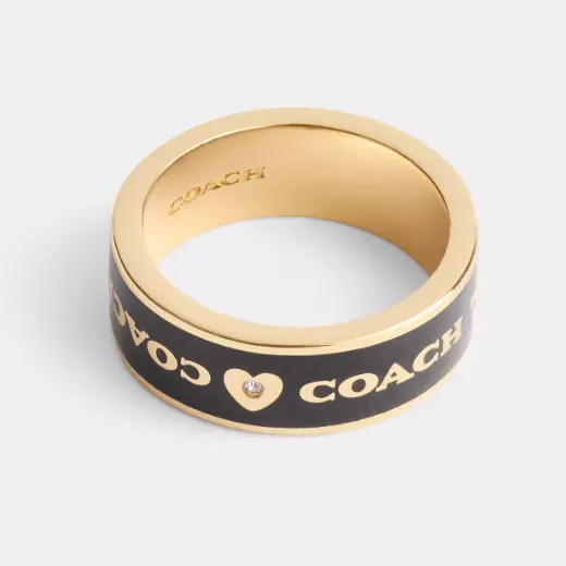 Coach 蔻驰心形星形珐琅戒指