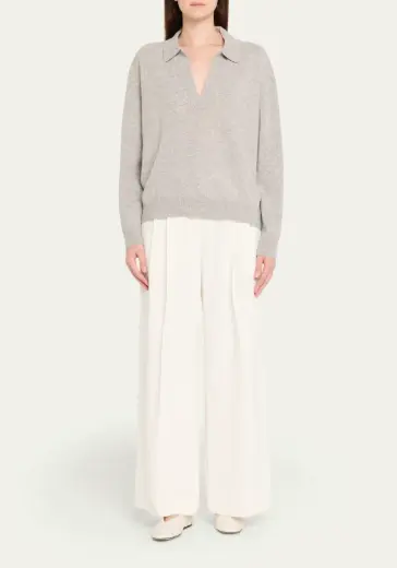 Majestic Filatures  羊绒无缝长袖 Polo 衫