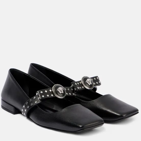 VERSACE 范思哲 Gianni Ribbon 芭蕾舞平底鞋