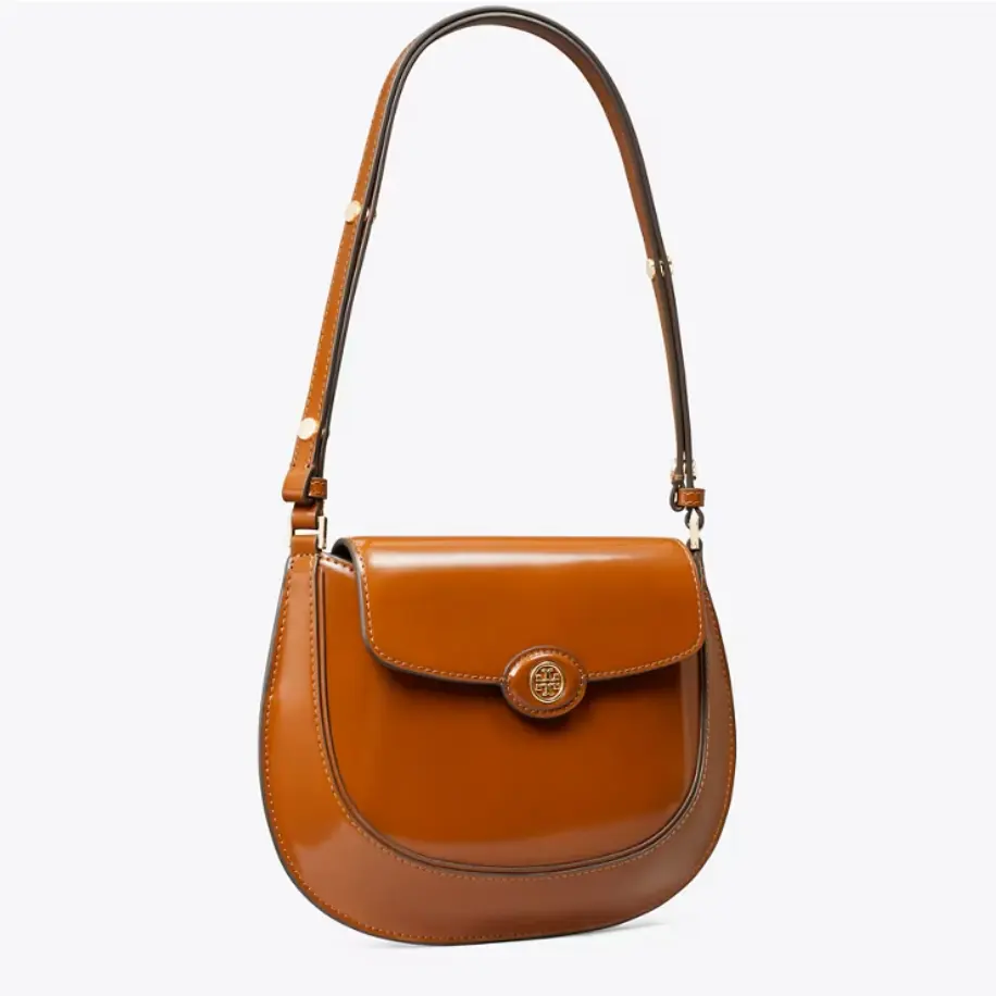 手慢无！Tory Burch 汤丽柏琦 Robinson 棕色马鞍包