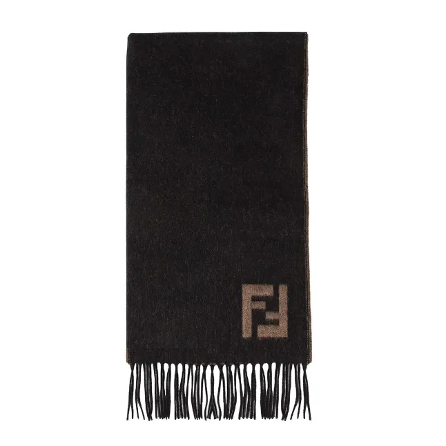 FENDI 芬迪羊毛流苏围巾