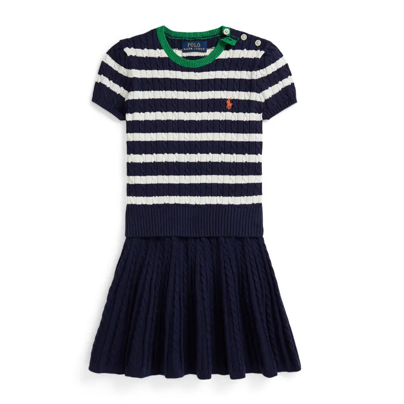 Ralph Lauren 拉夫劳伦小童款绞花针织套装