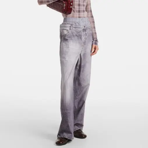 ACNE STUDIOS 灰色假两件牛仔裤