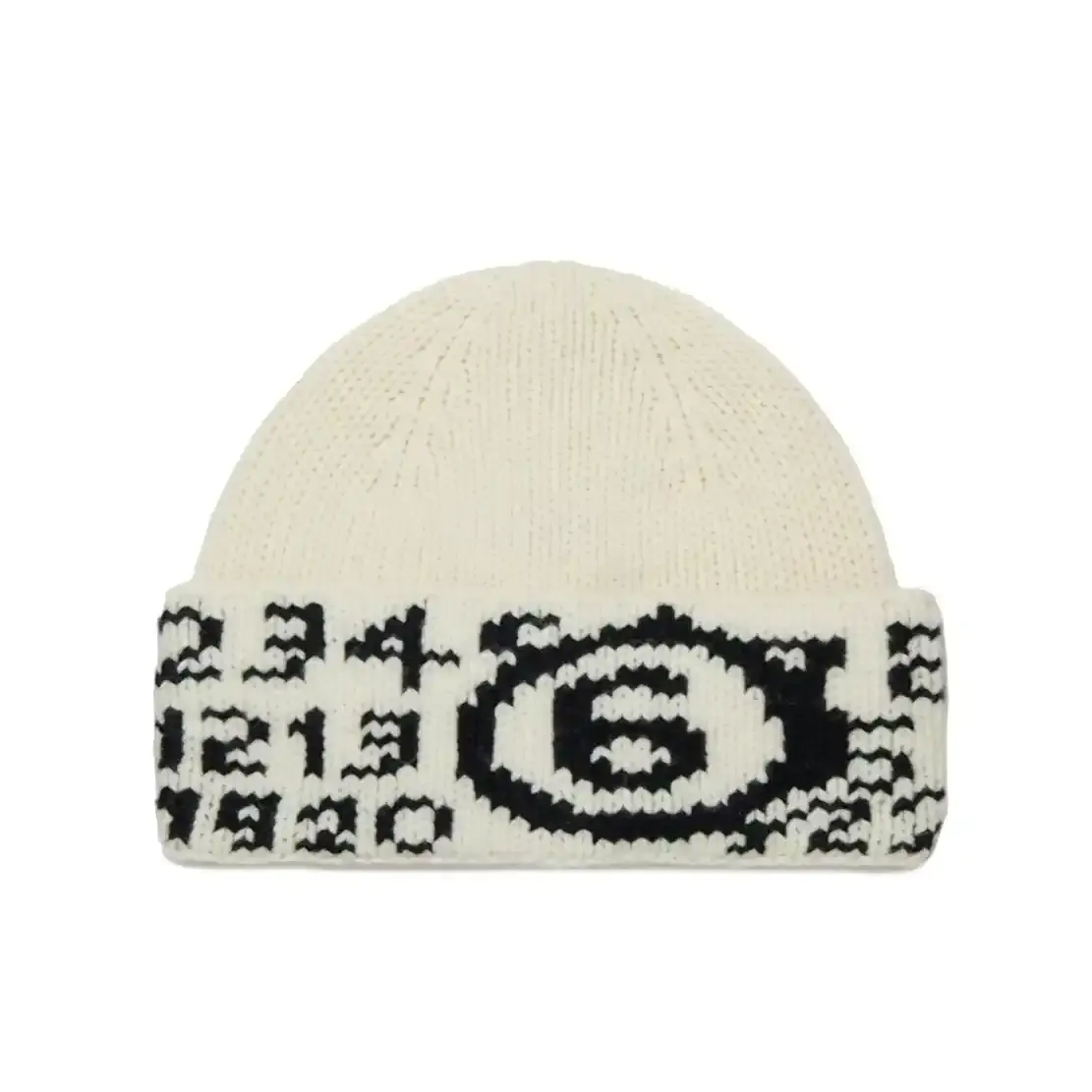 成人可带！MM6 MAISON MARGIELA 马吉拉大童款白色针织帽