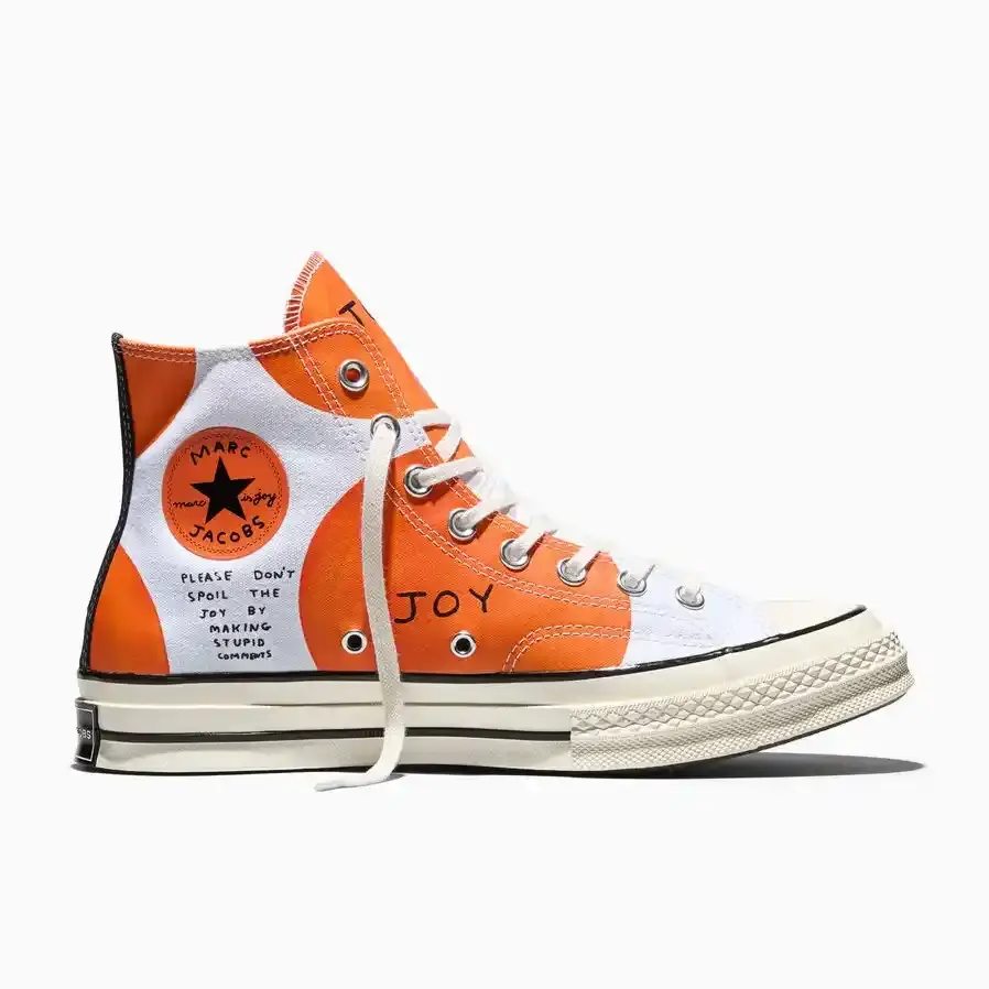 会员专享！David Shirgley x Converse 匡威 x Marc Jacobs 联名款 Chunk 70 橘色帆布鞋