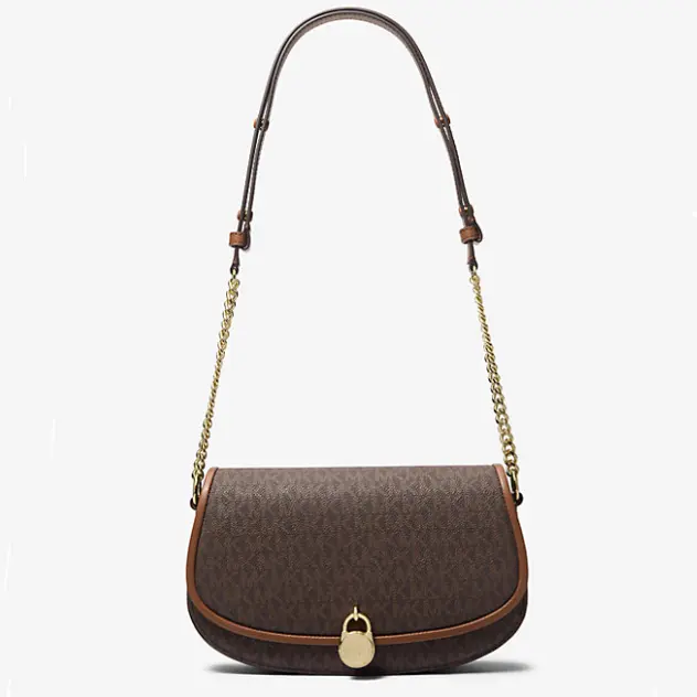 Michael Kors Mila 中号老花 锁头斜挎包