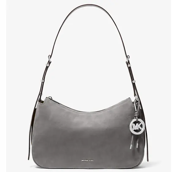 檀健次同款！Michael Kors Nolita 灰色中号麂皮斜挎包