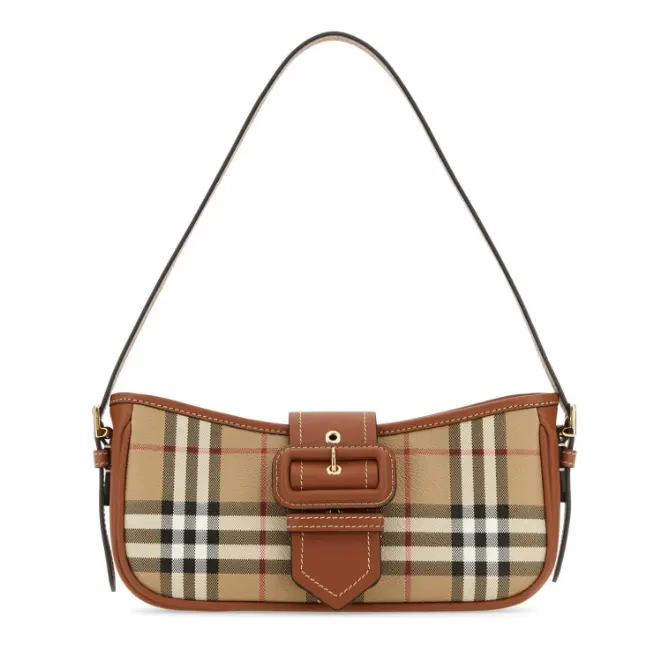 易梦玲同款！Burberry 格纹腋下包