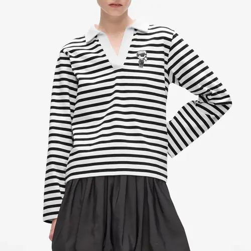 Karl Lagerfeld 条纹Polo上衣