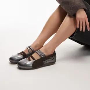 PUMA 彪马 Speedcat Lux 银棕色芭蕾舞平底鞋