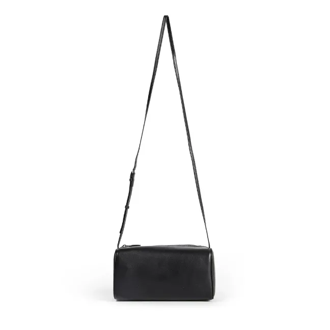 THE ROW 90s 黑色皮革斜挎包