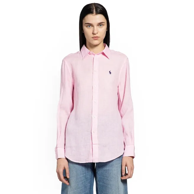 POLO RALPH LAUREN 拉夫劳伦粉色亚麻衬衫