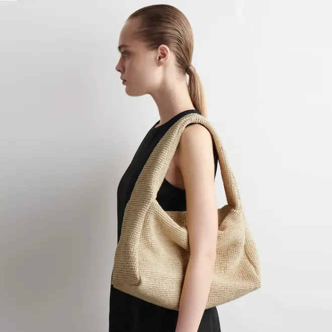 COS 拉菲草手提包